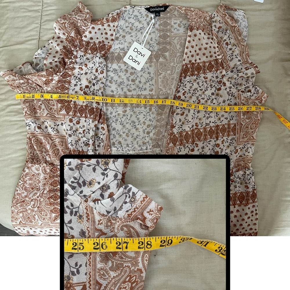 Davi & Dani Open Komono in Plus 3X + Drawstring and Pockets NWOT - Picture 8 of 17